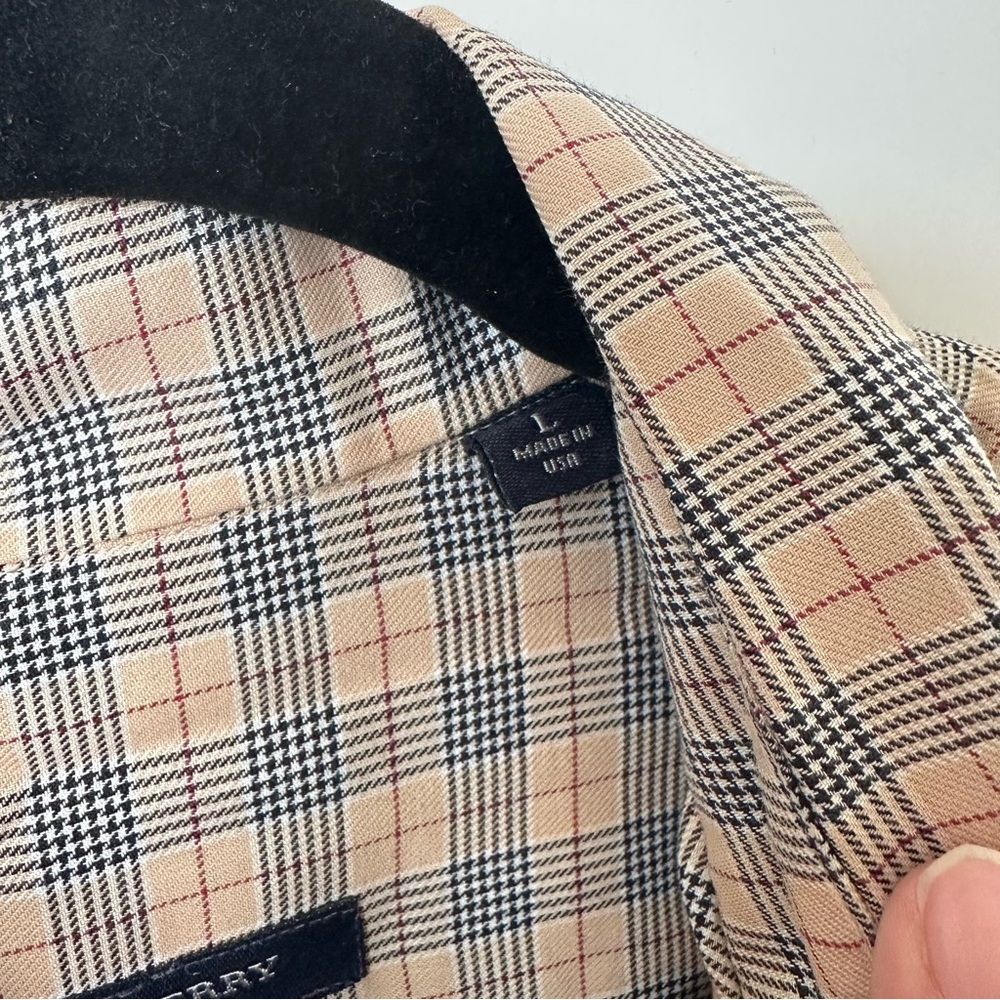 Burberry Men's Plaid Shirt - Brown and Gray - Picture 7 of 8